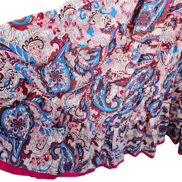 NEW Soft Surroundings Kara Flowy Jersey Midi Dress Framboise Paisley Size S - Picture 5 of 8